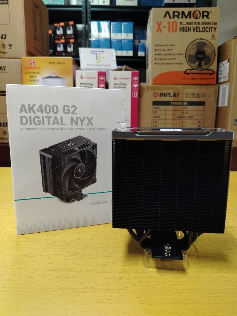 Deepcool AK400 G2 Digital Nyx Black CPU Cooler with Multi Status Display (Category: Computer Parts) located in Pasig City. Submitted by technofuseofficial (Listing ID 1425327902, Image 3). Description: Deepcool AK400 G2 Digital Nyx Black CPU Cooler with Multi Status Display Original and Brand NEW Store Location: 4F Unit 402, 604 Shaw Boulevard, Barangay Kapitolyo, Pasig City Same Day Delivery: - Lalamove delivery within Metro Manila - For walk-in