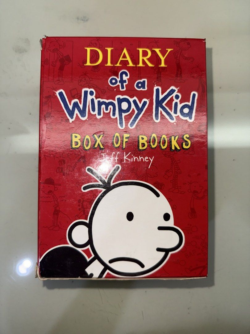 Diary of a Wimpy Kid Box Set (Category: Children's Books) located in Manila. Submitted by oceans18 (Listing ID 1425372968, Image 1). Description: Box set of Diary of a Wimpy Kid books. It includes books 1-6: Diary of a Wimpy Kid, Rodrick Rules, The Last Straw, Dog Days, The Ugly Truth, and Cabin Fever..
