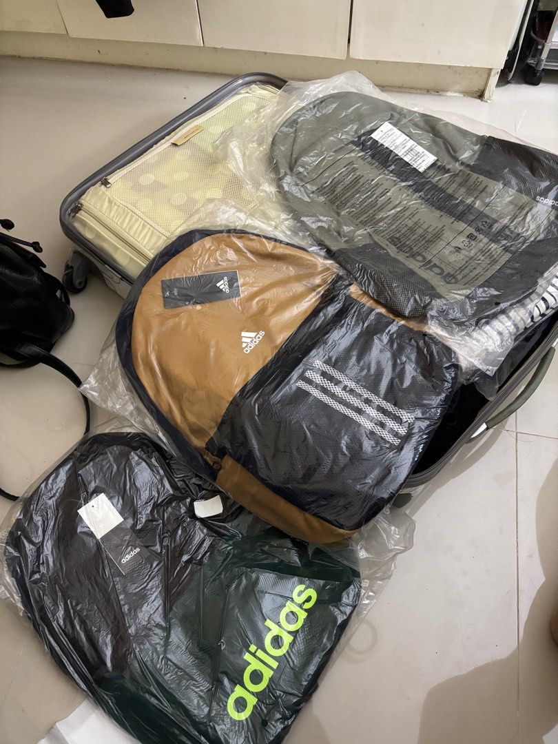 FREE SF adidas bag (Category: Backpacks) located in Manila. Submitted by lavieelle (Listing ID 1425355818, Image 1). Description: - free delivery nationwide! - unisex, big storage backpack - brand new adidas bag with tag - bought internationally, no flaws - rfs: too many bags, decluttering.
