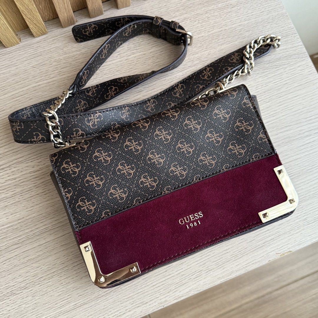 Guess Noelle Crossbody bag (Category: Shoulder Bags) located in Davao. Submitted by belleamourph (Listing ID 1425275474, Image 1). Description: Guess Noelle crossbody bag With dust bag 9/10 condition Pre-owned With signs of usage .