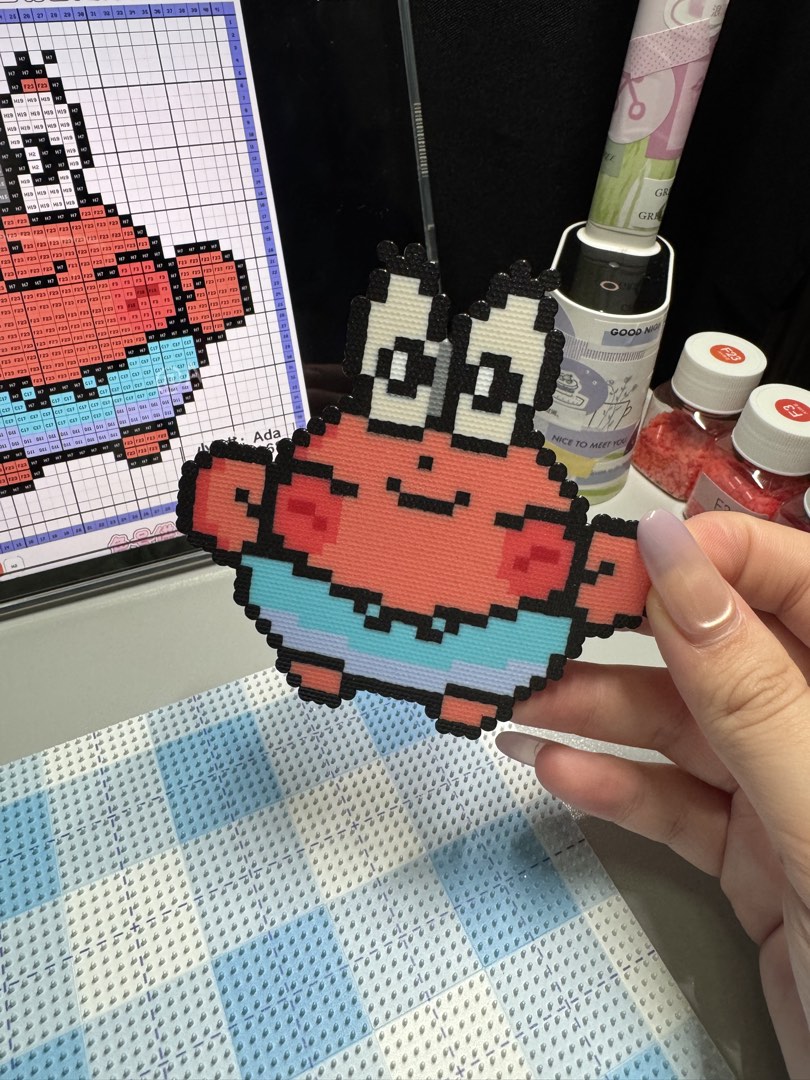 Handmade Pixel Art Characters - Mr. Krabs, Squidward, Winnie the Pooh ...