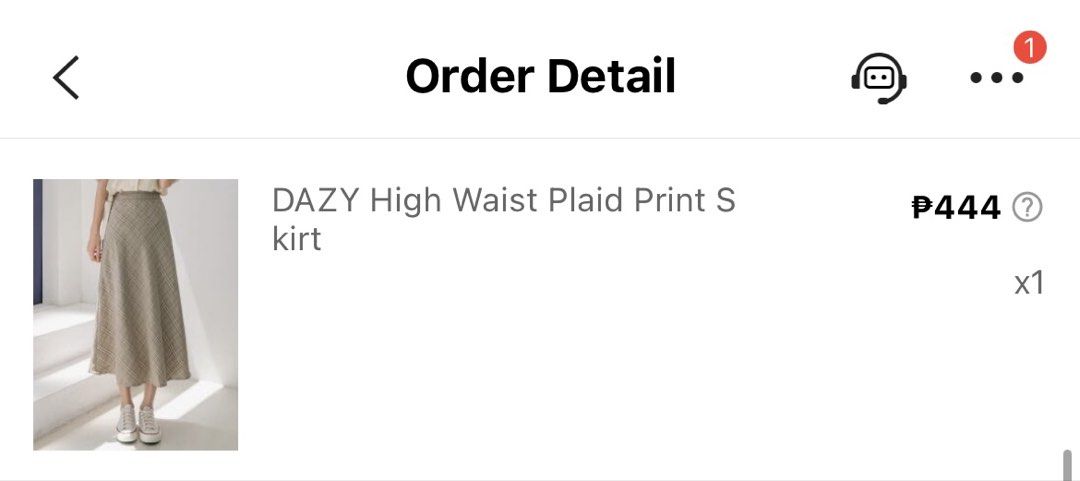 High Waist Plaid Print Skirt (Category: Skirts) located in Makati City. Submitted by the.archives (Listing ID 1425367758, Image 3). Description: Brand: Dazy (Shein) Measurements: - Waist: 66cm - Hips: 92cm - Length: 78cm.