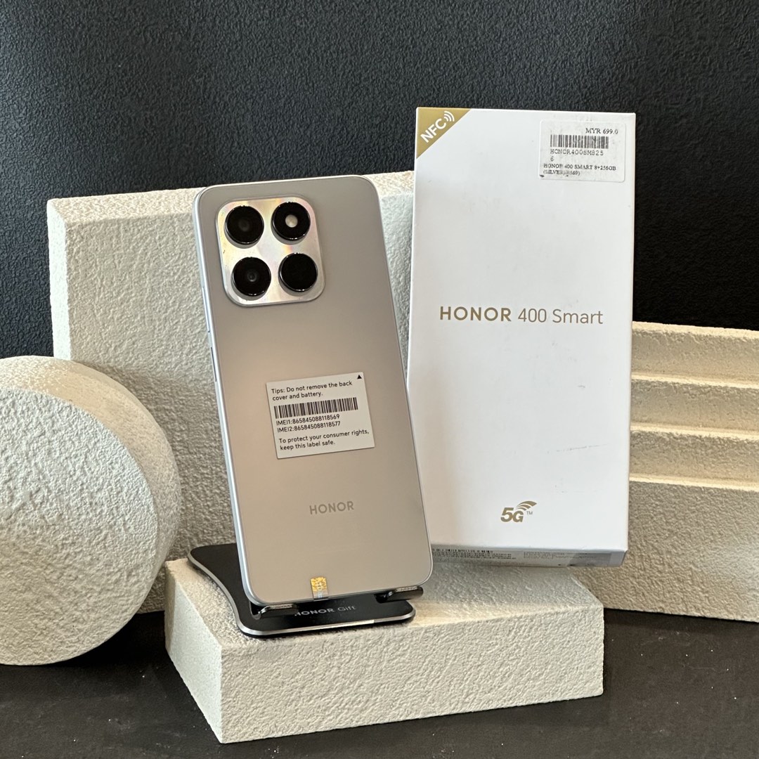 Meteor Phones Honor 400 Smart 5G 256GB Meteor Silver, Mobile Phones & Gadgets, Mobile ...