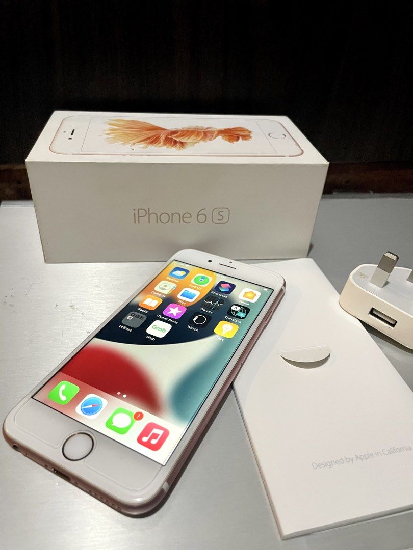 iPhone 6S rose gold with box (Category: iPhone 6 Series) located in Pasay City. Submitted by lego_room (Listing ID 1424942254, Image 2). Description: iPhone 6S Rose Gold selling my mom’s back-up iPhone Rarely use Well taken care Excellent condition, no issue/defect Excellent phone for kids, elderly or as spare phone Openline 16GB IOS 15.8.5 With box with its serial number and IMEI Battery health 67% with tempered glass installed Inclusion: iPhone
