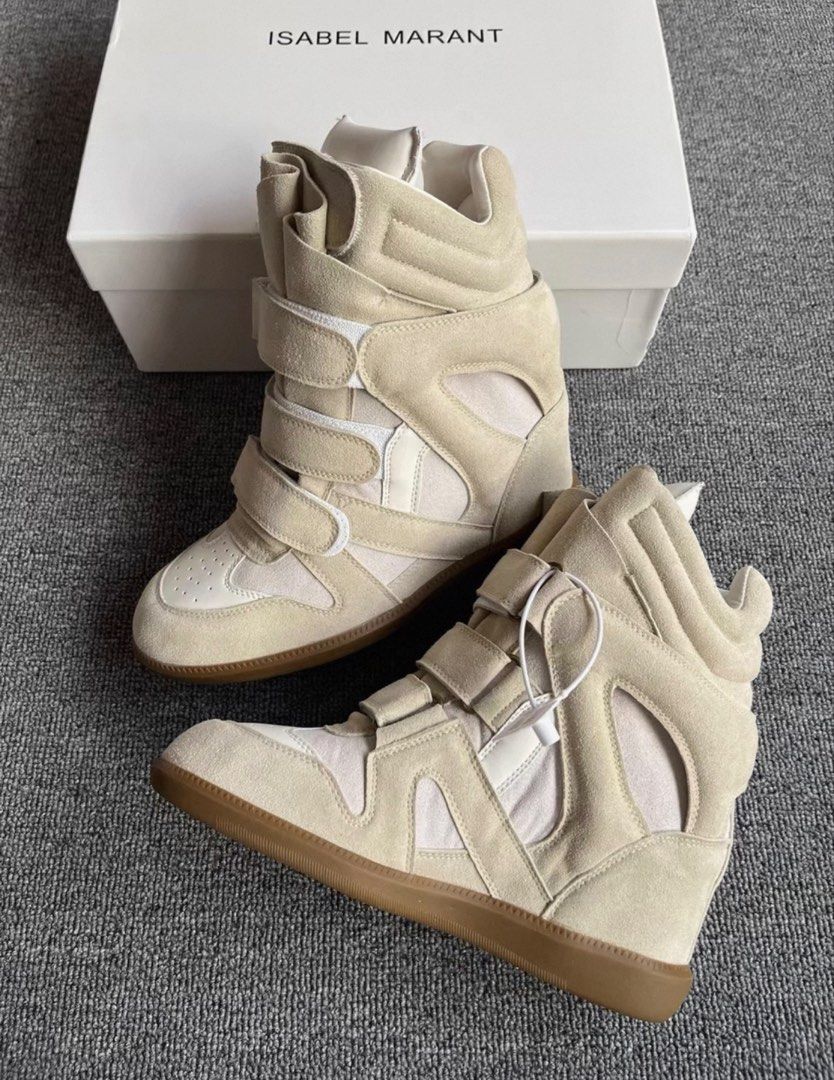 Isabel Marant Bekett Wedge Sneakers (Category: Sneakers & Footwear) located in Manila. Submitted by closett_plug (Listing ID 1425355156, Image 3). Description: 35-42 Colors: Green, Brown, Pink, Black, Red, Beige, Black Leopard Print Upper made of split cowhide/sheep leather - Pre-order 7-10 Days ETA ( consolidated box) - 50% deposit required - I get these from overseas, strictly no cancellation, return & refund - Refrain from chatting if you have