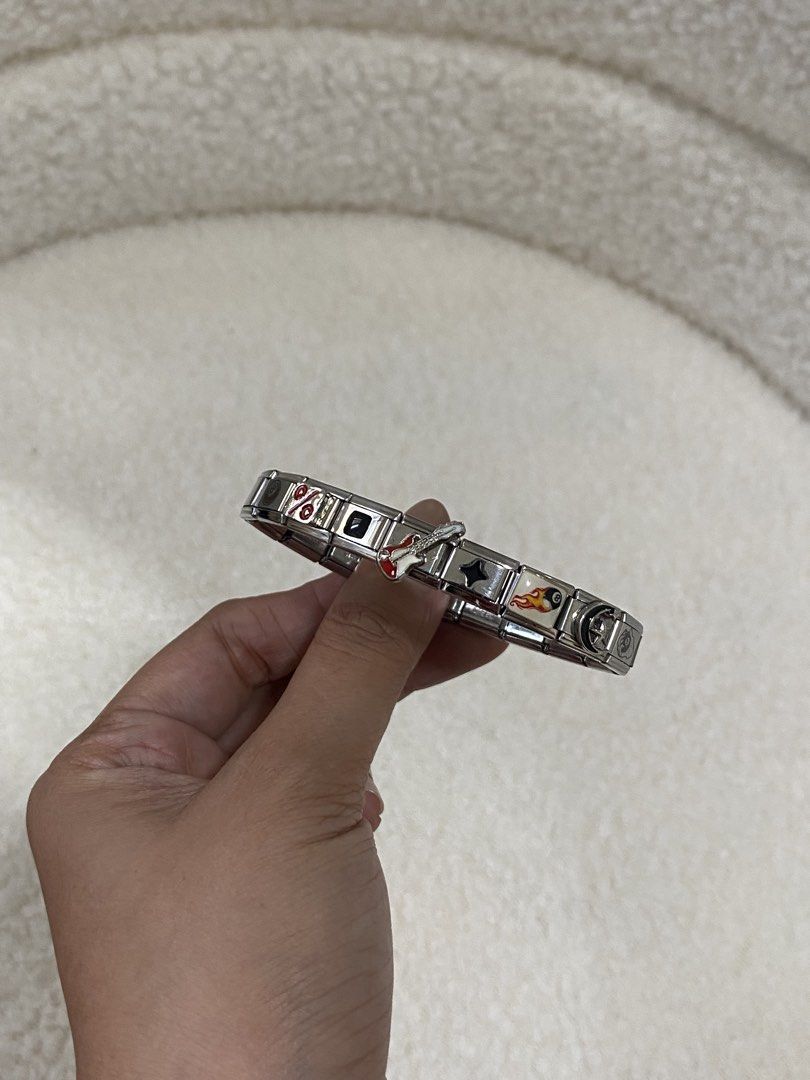 Italian Charm Bracelet for Men (Category: Jewelry) located in Manila. Submitted by cheonsa_1004 (Listing ID 1425361304, Image 1). Description: 17.5 cm additional for extra links.