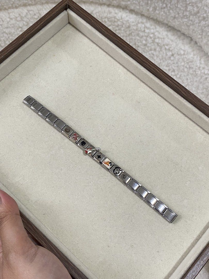 Italian Charm Bracelet for Men (Category: Jewelry) located in Manila. Submitted by cheonsa_1004 (Listing ID 1425361304, Image 2). Description: 17.5 cm additional for extra links.