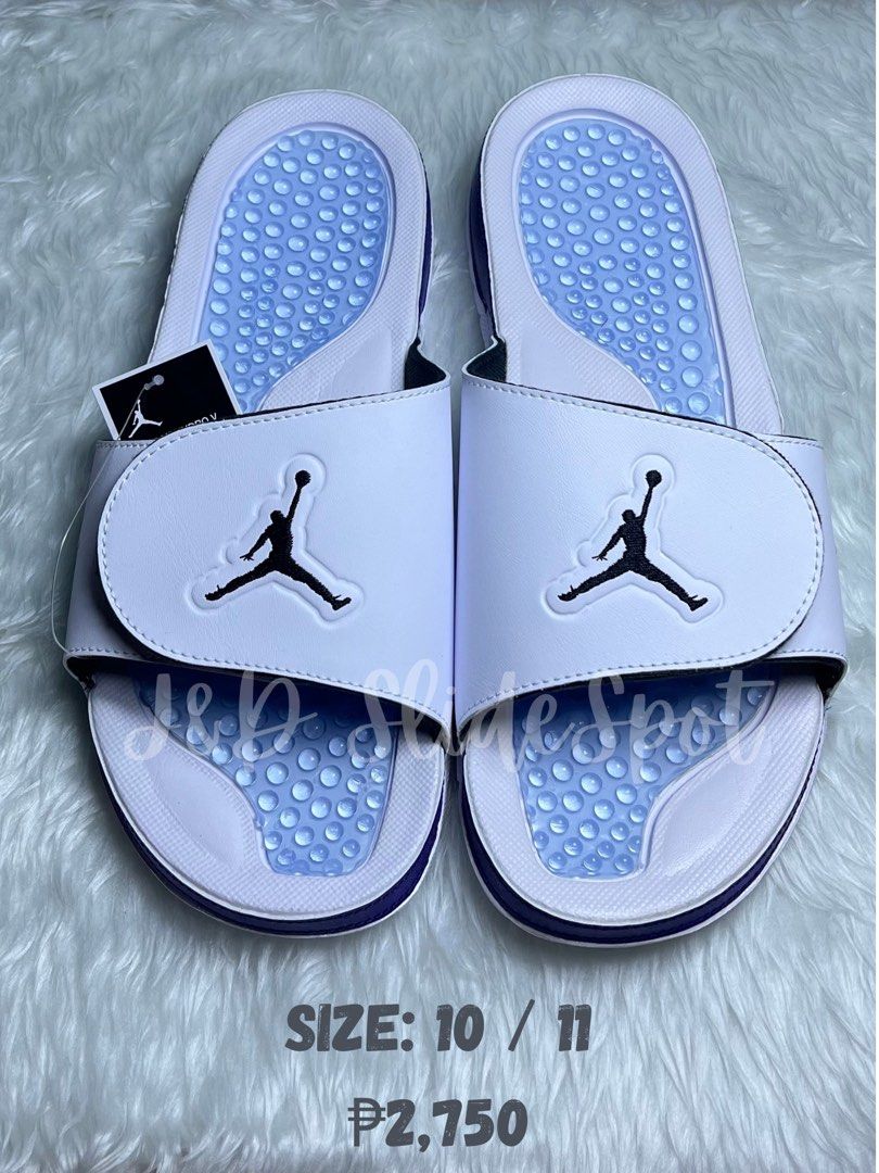 Jordan Hydro 5 Slides "Grape" (Category: Slippers & Slides) located in Manila. Submitted by jdslidespot (Listing ID 1425355404, Image 1). Description: - Jordan Hydro 5 slides Brand new and original Size: 10/11 Price: ₱2,750 📍Tondo, Manila.