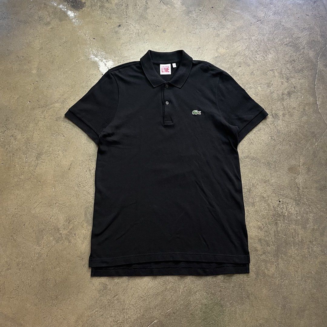 Lacoste Live Black Polo Shirt (Category: Tshirts & Polo Shirts ) located in Iloilo. Submitted by 5k.archives (Listing ID 1425266705, Image 1). Description: Lacoste Polo - Medium - 19 width / 28 length - No issue / Like New.