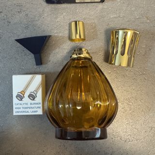 Lampe en céramique signée Montgolfier France, décor poissons