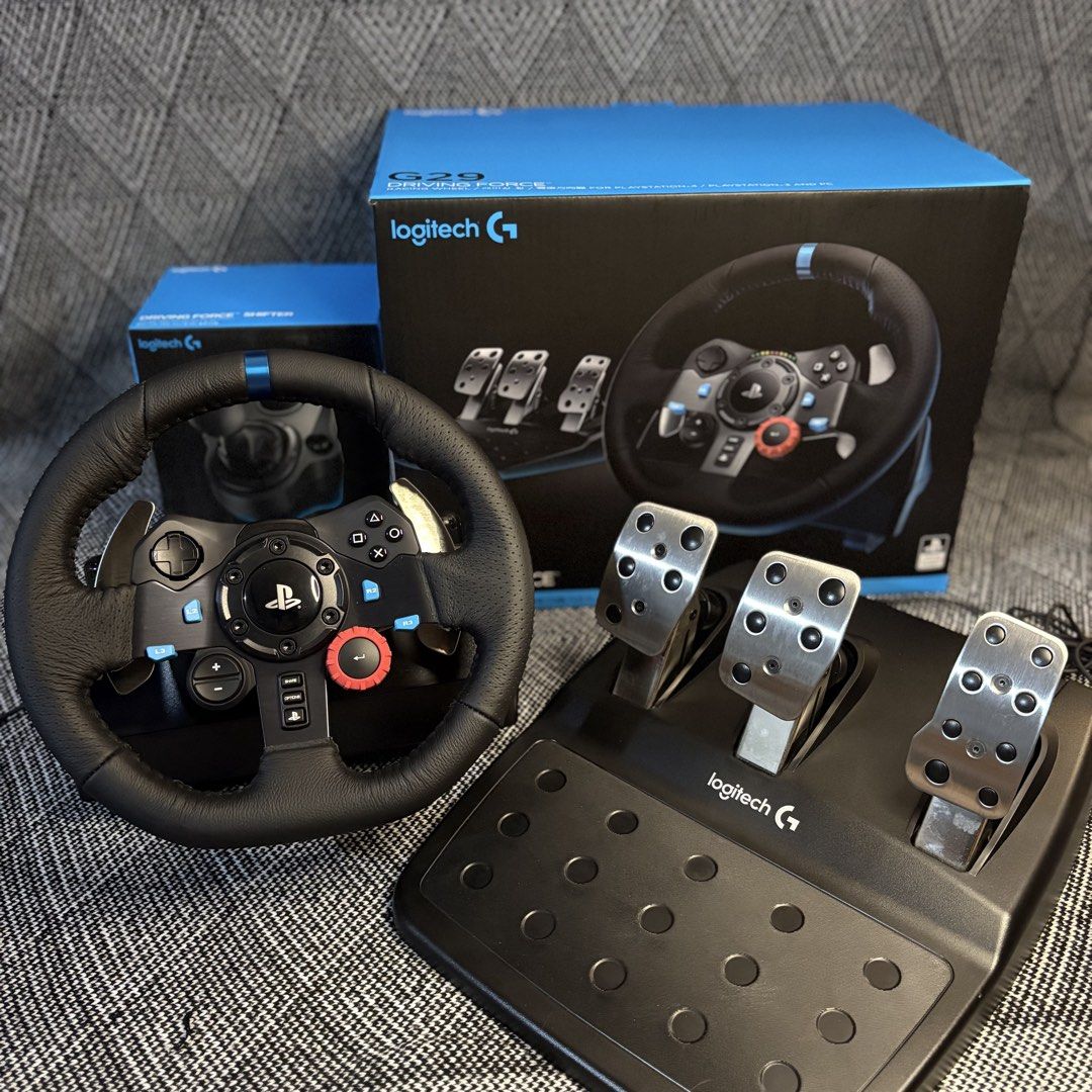 Logitech G29 Driving Force Steering Wheel Boxed Pedal Sim Racing w H ...