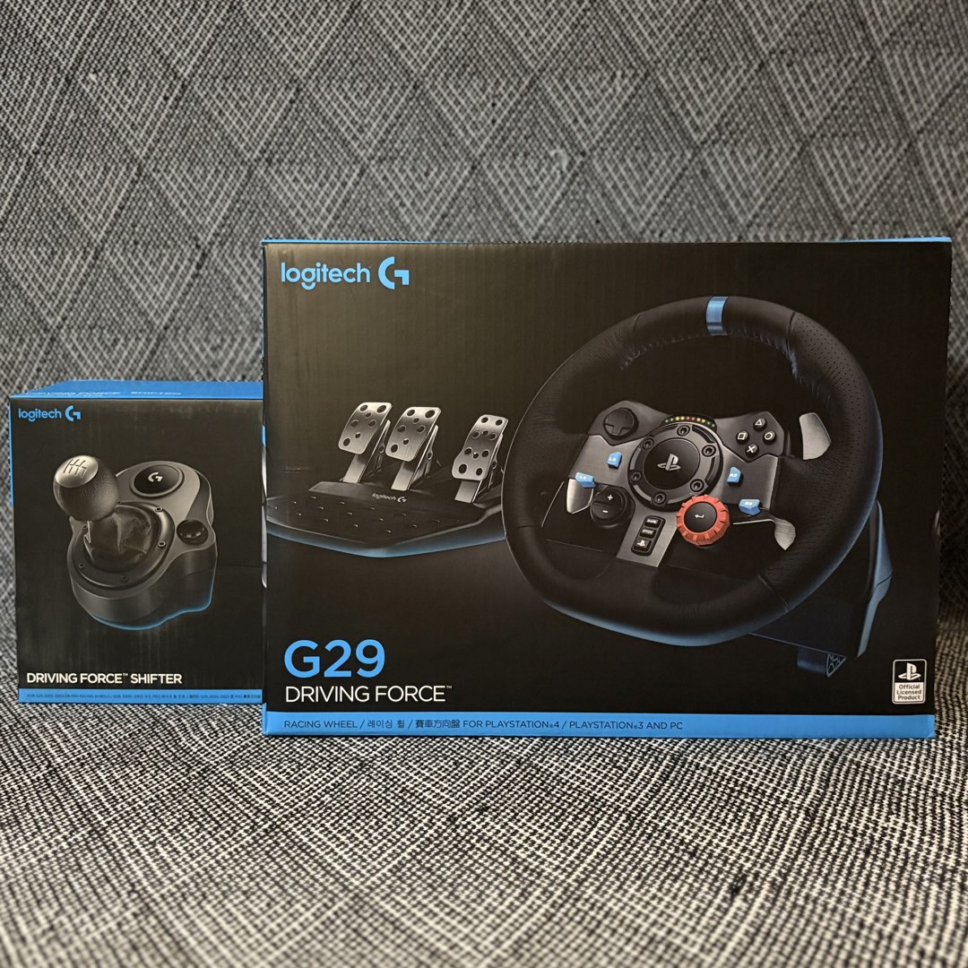 Logitech G29 Driving Force Steering Wheel Boxed Pedal Sim Racing w H ...
