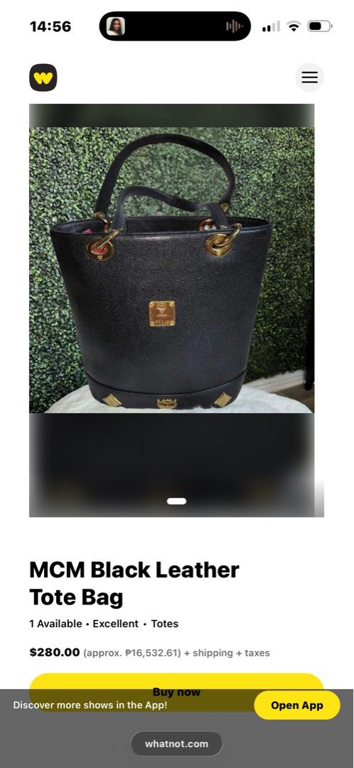 MCM Vintage Black Bucket Bag (Category: Luxury Bags & Wallets) located in Cabanatuan. Submitted by justcram (Listing ID 1425312720, Image 3). Description: Vintage Bucket bag from MCM -Guaranteed Authentic -Condition is still good -Price in the market is still around Php 14-16k -Selling it for only Php 9,500 -Price is still negotiable Rfs: Di na nagagamit masyado.