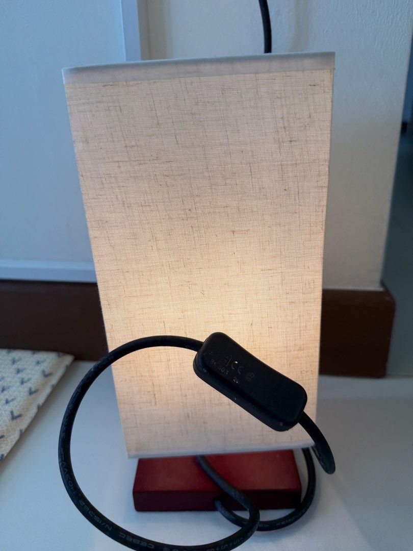 Modern Rectangular Table Lamp (Category: Lighting) located in Singapore. Submitted by zhuoxiuer (Listing ID 1425265057, Image 2). Description: Self collection only It has a bit mark as shown in the photo, otherwise it’s all good. .