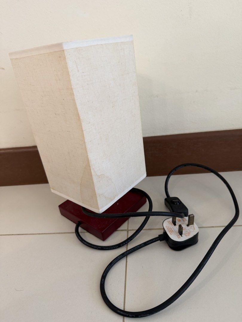Modern Rectangular Table Lamp (Category: Lighting) located in Singapore. Submitted by zhuoxiuer (Listing ID 1425265057, Image 3). Description: Self collection only It has a bit mark as shown in the photo, otherwise it’s all good. .
