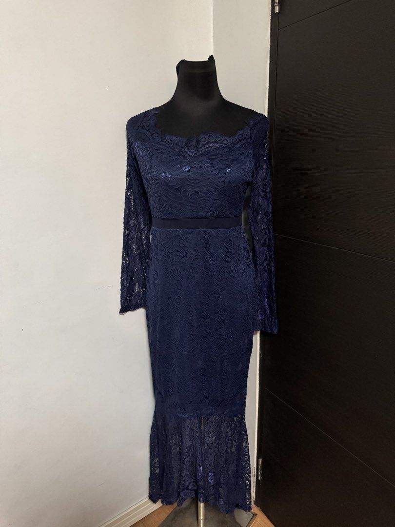 Navy Blue Lace Dress (Category: Dresses) located in Quezon City. Submitted by liaaas_closet (Listing ID 1425330916, Image 1). Description: .