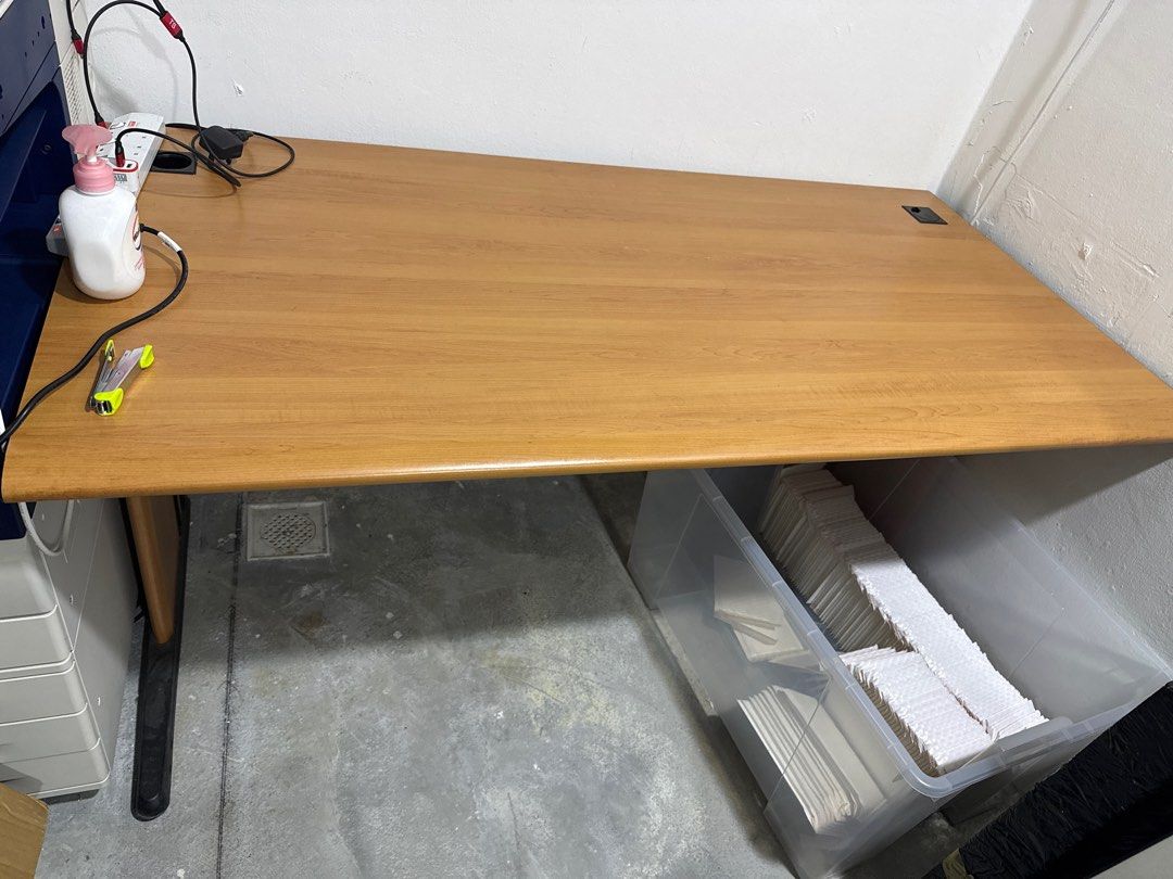 Office Desk and Ikea white table, Furniture & Home Living, Furniture ...