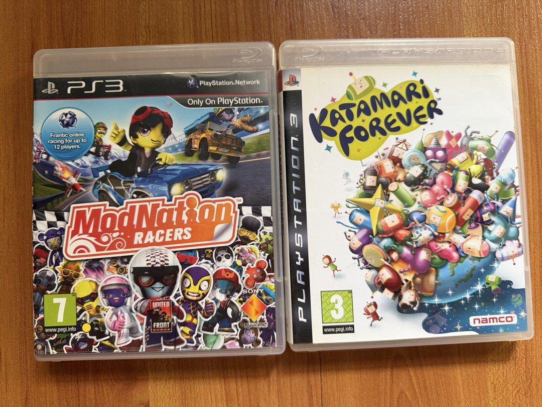 PS3 ModNation Racers & Katamari Forever (Category: PlayStation) located in Mandaluyong City. Submitted by voltprime (Listing ID 1425265798, Image 1). Description: Mod nation Racers Katamari forever Good working condition 500 each or take both for 800 Bdo / Gcash.