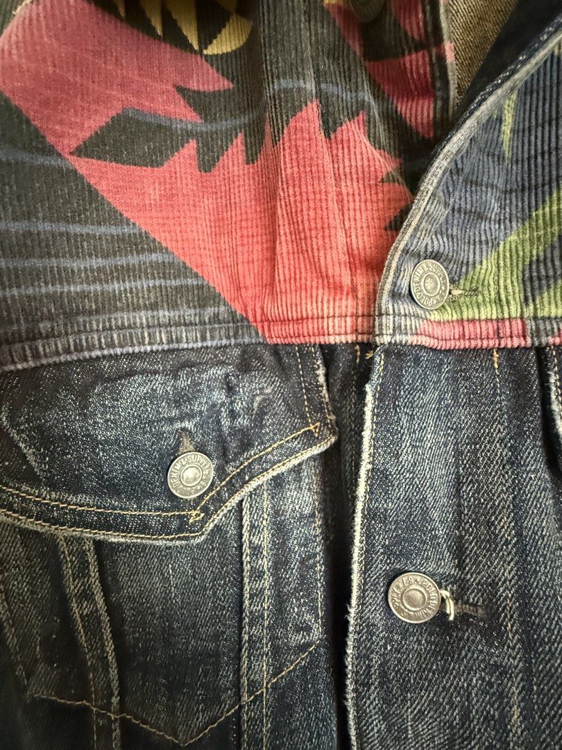 Ralph Lauren Denim & Supply Type 3 Denim Jacket (Category: Coats, Jackets and Outerwear) located in Pasig City. Submitted by csn.csn (Listing ID 1425277272, Image 3). Description: Limited and Archival Piece from Ralph Lauren Denim & Supply Line Guaranteed Authentic Type 3 Denim Jacket with Corduroy Amekaji design Measurements: Armpit to armpit: 21.5inches Back length - 25.5inches Mode of Payment: Cash Upon Pick-up Location: Pasig near Tiendesitas
