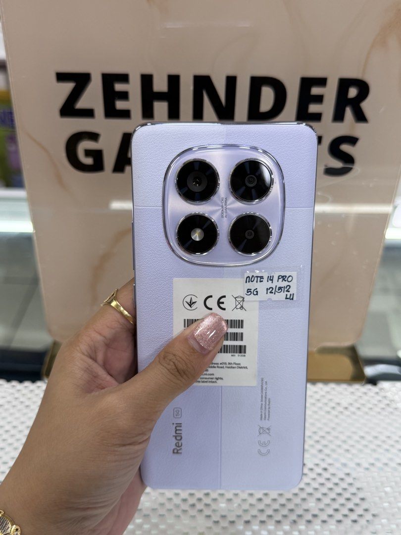 REDMI NOTE 14 PRO 5G 12/512GB OPENLINE (GLOBAL VERSION) (Category: Xiaomi) located in San Juan City. Submitted by desireebayal96 (Listing ID 1425299749, Image 1). Description: REDMI NOTE 14 PRO 5G * 12/512GB * DUAL SIM * OPENLINE * 200MP * 5110mAh * 120Hz * 99% SMOOTH * NO DENTS * NO ISSUE * NO HISTORY OF REPAIR * UNIT ONLY OPEN FOR COD SAME DAY DELIVERY PLUS SHIPPING FEE MESSAGE ME DIRECTLY FOR MORE INFO Store located📍2nd floor Vmall Greenhills