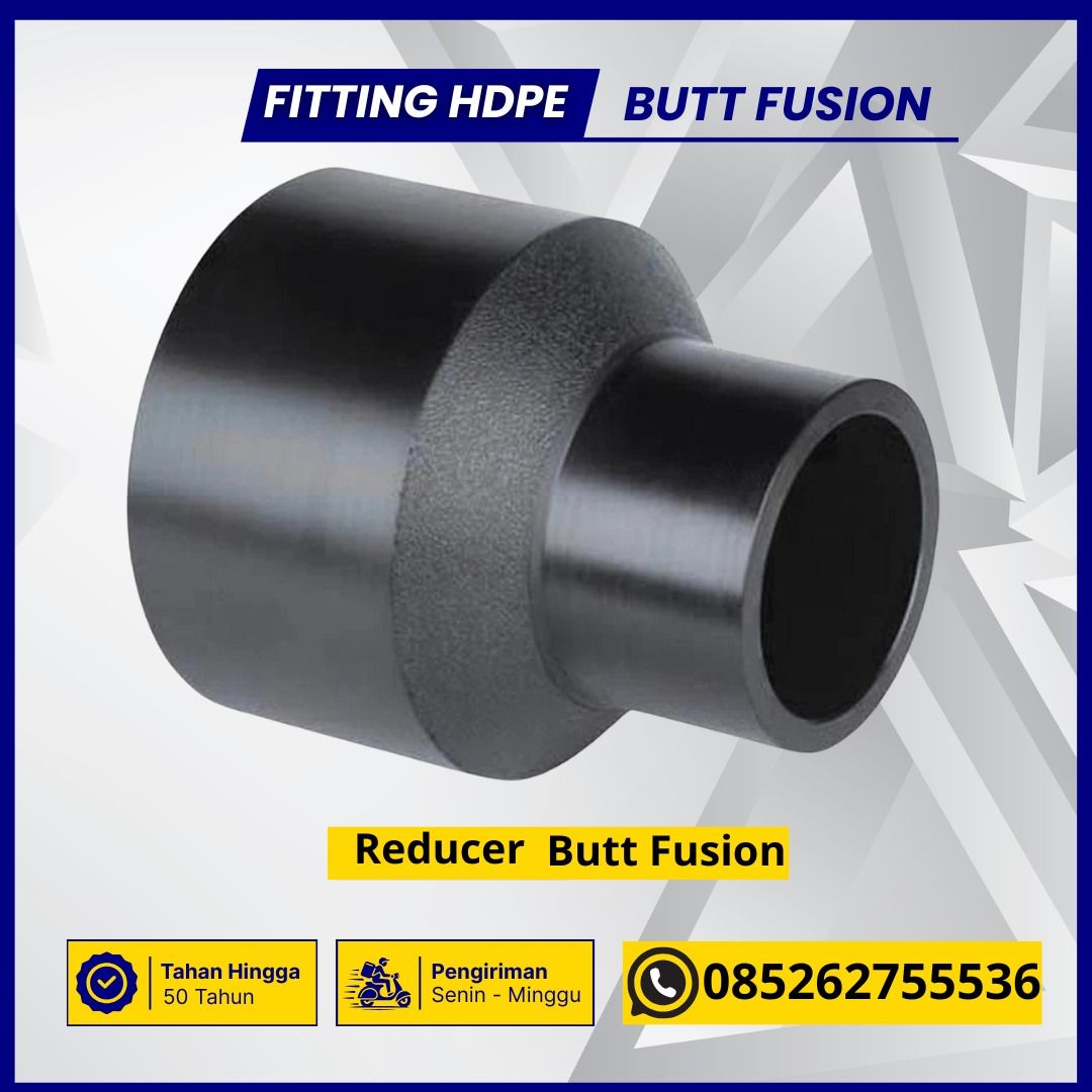 Reducer Butt fusion Hdpe PN10 Ukuran 200 x 90mm / Reducer Pipa Hdpe 8 ...