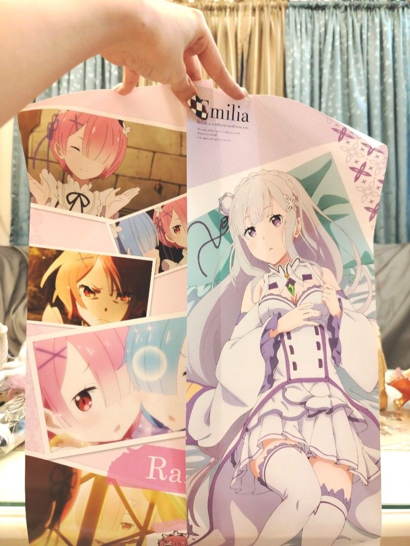 Re:Zero Ram × Rem × Emilia 2 Pcs. Wall Poster Set (Category: Art & Prints) located in San Fernando. Submitted by jpmarketplace2023 (Listing ID 1425333199, Image 1). Description: 💚 All items are authentic from Japan. 💛 MOP: GCash (❌️ GCash Protect) 🩵 MOD: LBC only (❌️ S. Checkout, COD, COP) 💙 Meet-up: Vista Mall, San Fernando, Pampanga 💜 All items are on-hand. 🧡 First to pay gets the item first. ❤️ Breakable items are packed with care and ca