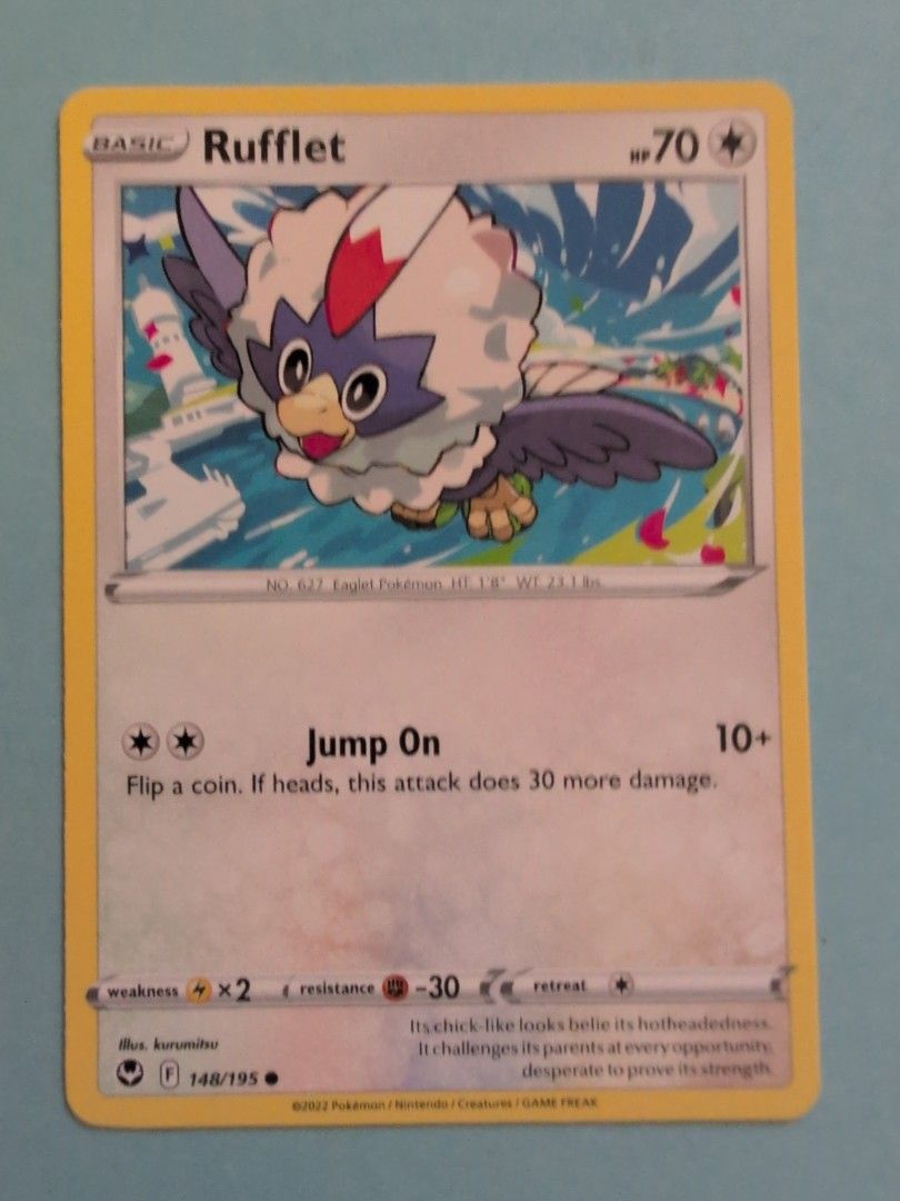 Rufflet 148/195 - Pokemon TCG - Silver Tempest, Hobbies & Toys, Toys ...