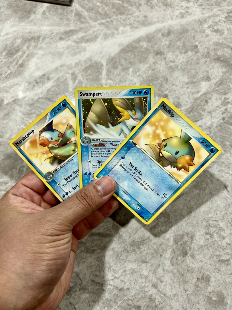 [Set] Swampert Marshtomp Mudkip EX Emerald Hoenn Starters TCG Pokemon ...