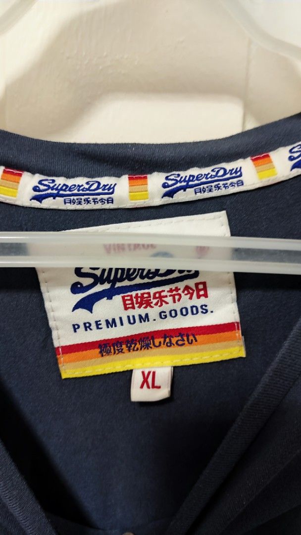 Superdry T-shirt (Category: Tshirts & Polo Shirts ) located in Paranaque City. Submitted by InsideDaBox (Listing ID 1425351130, Image 3). Description: 🚩Superdry Shirt ✅Pre-loved ✅Condition: 8/10 ✅Size: Extra Large ✅Color may vary due to lighting condition ✅May have crack prints ✅Location: Malasiqui, Pangasinan ✅Shipping thru J&T or LBC (Buyer's expense).