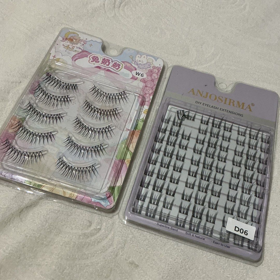 TAKE ALL - Anjosirma Cluster Lash | Korean Idol False Eyelashes (Category: Makeup) located in Manila. Submitted by pippintook (Listing ID 1425424268, Image 1). Description: - Only 1 pair was used for both sets - RFS: doesn’t suite my eye shape .