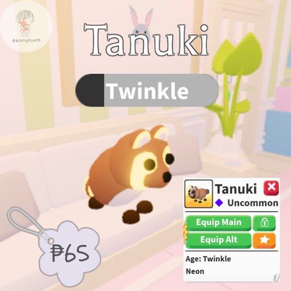 Tanuki- Adopt Me Pet (Category: In-Game Products) located in Cavite. Submitted by peonyluvh_ (Listing ID 1425398854, Image 1). Description: .