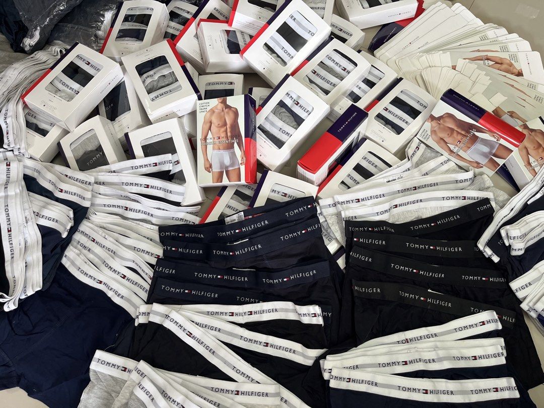 Tommy Hilfiger Boxer Briefs (Category: Underwear) located in Paranaque City. Submitted by princessann0721 (Listing ID 1425335922, Image 2). Description: Tommy Hilfiger boxer briefs available in various colors. 3 pcs per box. The waistband features the Tommy Hilfiger logo. Some are sold in packs of three. Colors include black, navy, and grey. Multiple sizes are available. These are perfect for everyday wear. Avail Sizes: Medium to XXL Reseller Pri