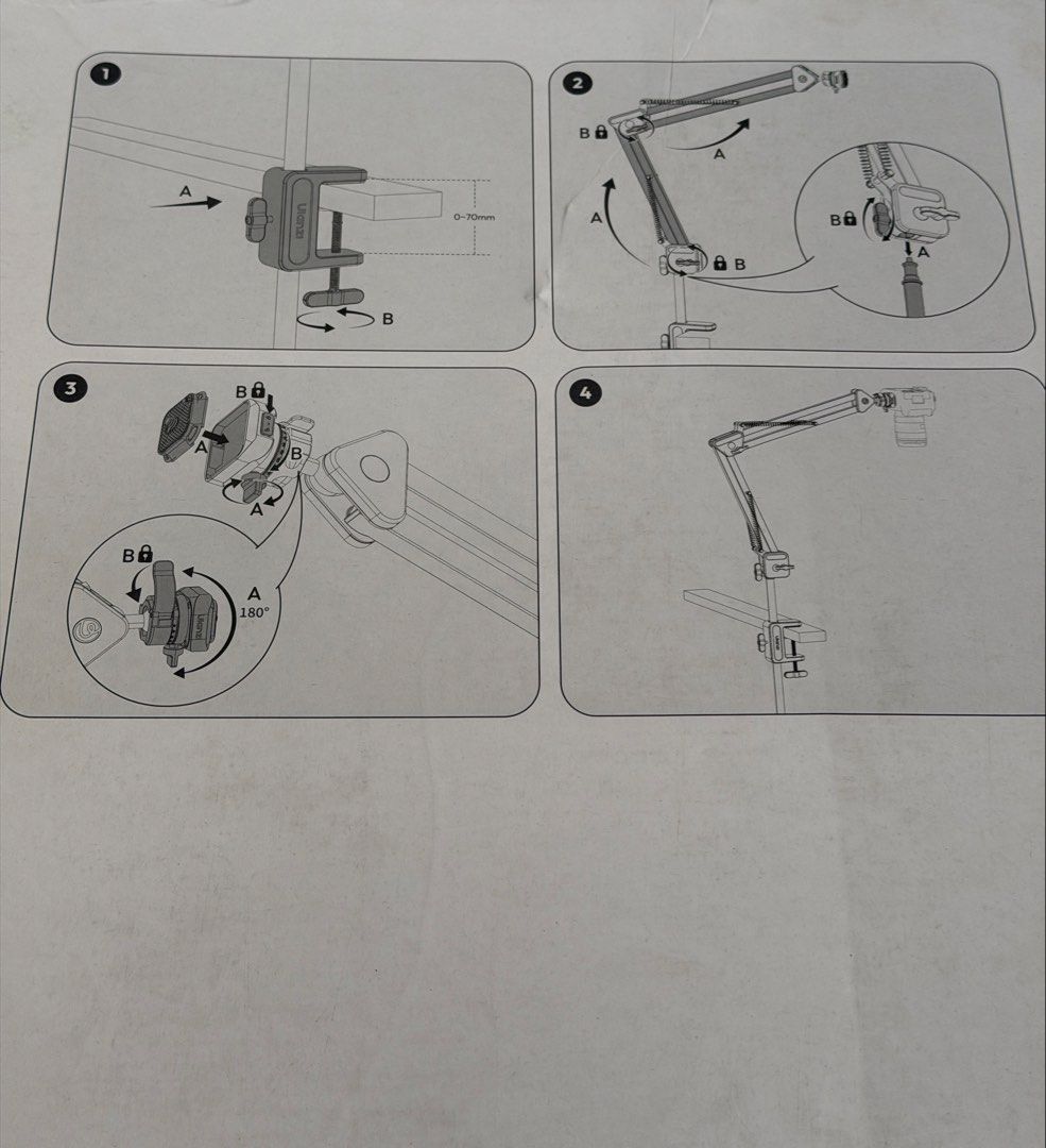 Ulanzi Overhead Camera Mount Desk Clamp (Category: Lighting & Studio Equipment) located in Caloocan City. Submitted by ms.k_home (Listing ID 1425361504, Image 3). Description: Brandnew Never been used.