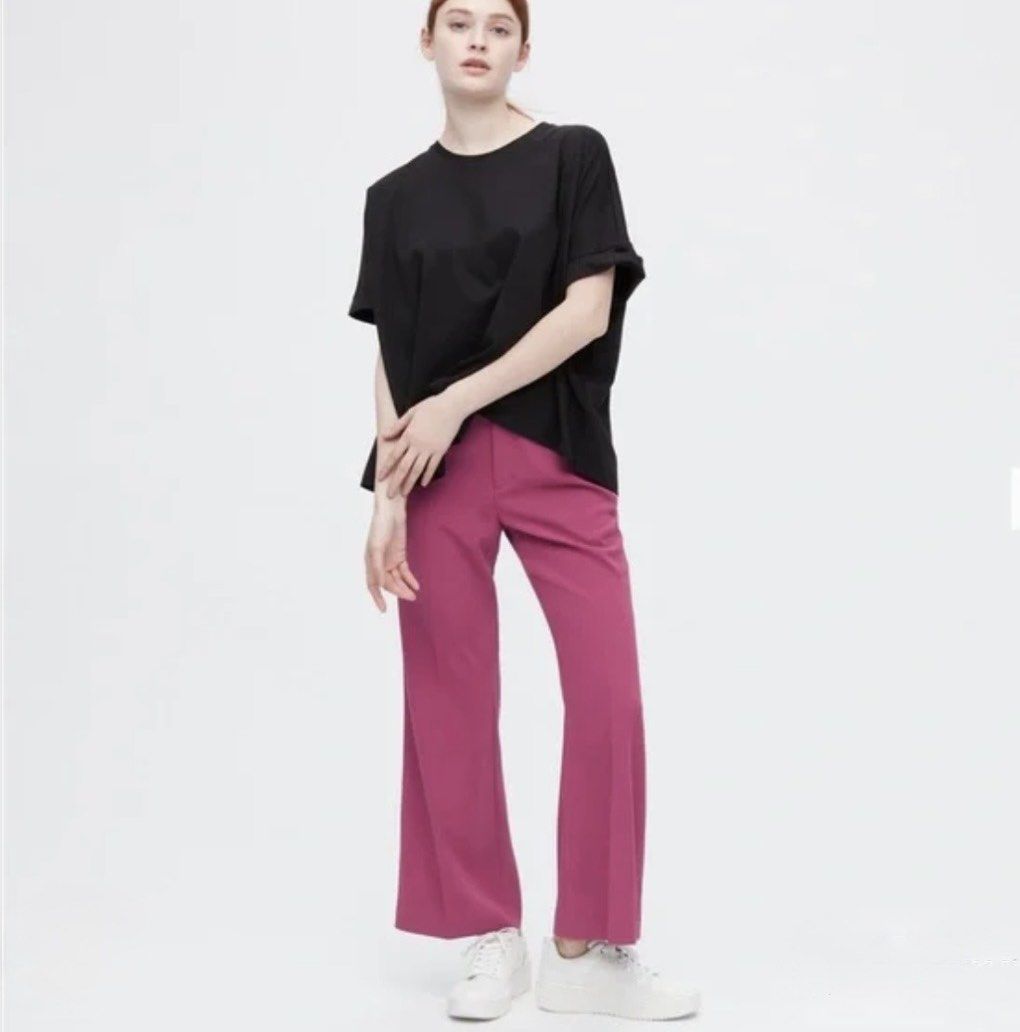 Uniqlo Wide Flare Pants (Category: Other Bottoms) located in Angeles City. Submitted by shbe.shps (Listing ID 1425382628, Image 2). Description: Used twice, no flaws and can pass off as new Rfs: need cash and closet space :).
