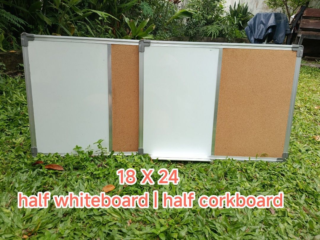 Whiteboard 18x24 Half Whiteboard Half Corkboard (Category: Stationery & School Supplies) located in Binan City. Submitted by plesisrhin96177 (Listing ID 1425420855, Image 1). Description: For sale !! ONHAND !! Limited stock !! Order na po Kyo! Affordable price We deliver via lalamove or Do Pick-up Pm is the key ❤️.