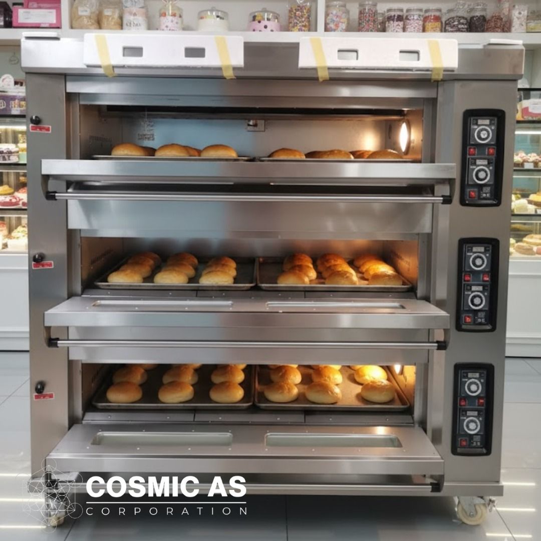 3 DECK 9 TRAYS CAPACITY GAS OVEN (Category: Ovens & Toasters) located in Manila. Submitted by cosmicmachineries (Listing ID 1425486218, Image 1). Description: 🔥 Gas Type Deck Oven Available! 🔥 Perfect for bakeries, pizza shops, cafés, and food businesses looking for reliable baking equipment. ✨ Features: ✔ Gas operated – cost efficient ✔ Even heat distribution for consistent baking ✔ Durable stainless steel construction ✔ Ideal for bread, pizza