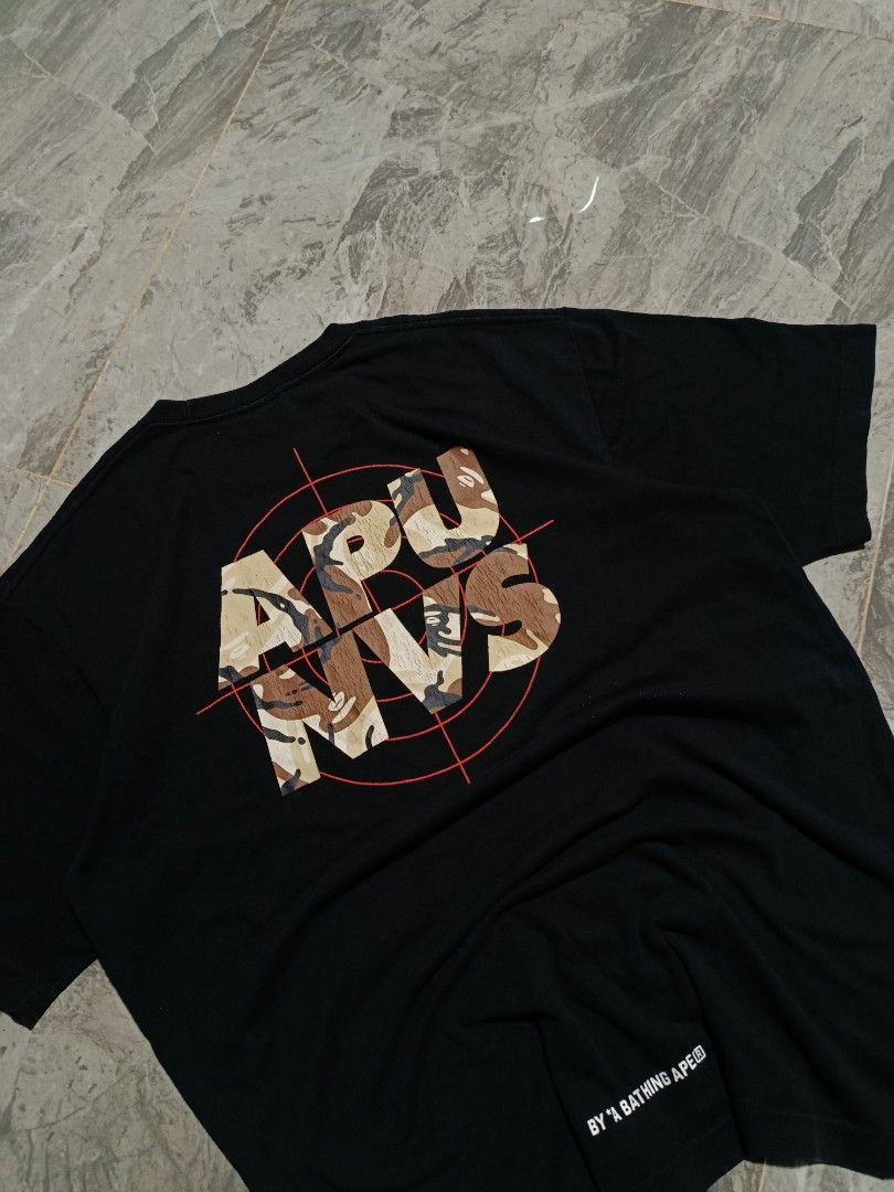 Aape by *a bathing ape t-shirt (Category: Tshirts & Polo Shirts ) located in Prosperidad. Submitted by basicdept07 (Listing ID 1425447691, Image 3). Description: Aape by *a bathing ape t-shirt Price: 450 Good condition Dimes: 21 width/ 28 length Color rate: 9/10 Complete tags Crack print Need wash Kindly dm if interested 📥.