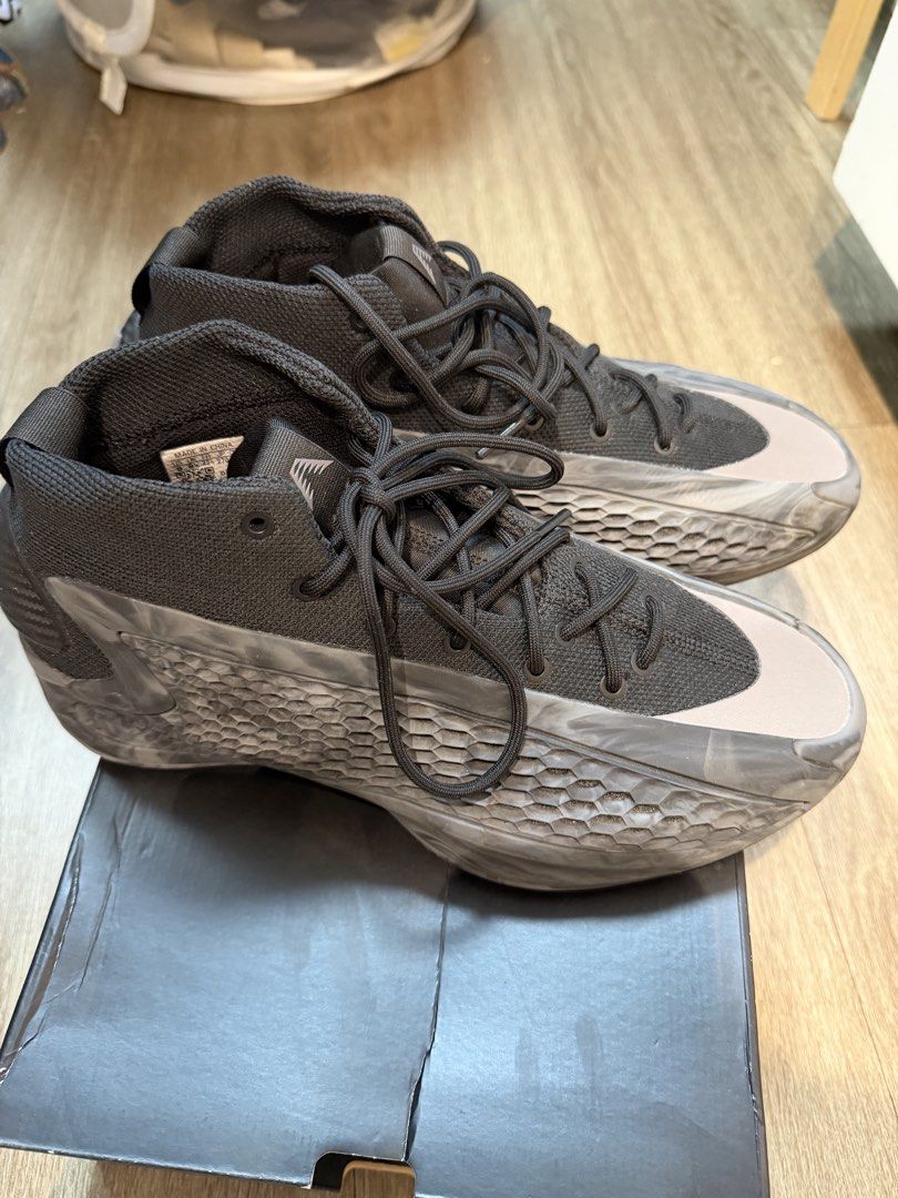 Adidas Anthony Edwards AE 1 Basketball Shoes (Category: Sneakers) located in Pasig City. Submitted by joy_b_ (Listing ID 1425445521, Image 2). Description: Adidas AE 1 basketball shoes in black and grey. - shoes come with their original box. - US 9, UK 8 1/2, and EUR 42 2/3. - used 4x only - booking and SF c/o buyer.