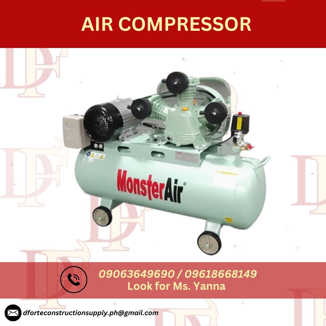 air compressor (Category: Construction Tools & Equipment) located in Manila. Submitted by yannaxrose (Listing ID 1425537295, Image 1). Description: DFORTE CONSTRUCTION SUPPLY Look for Ms. Yanna 0-9-0-6-3-6-4-9-6-9-0 0-9-6-1-8-6-6-8-1-4-9 Email: d-f-o-r-t-e-c-o-n-s-t-r-u-c-t-i-o-n-s-u-p-p-l-y-.-p-h-@-g-m-a-i-l-.-c-o-m .