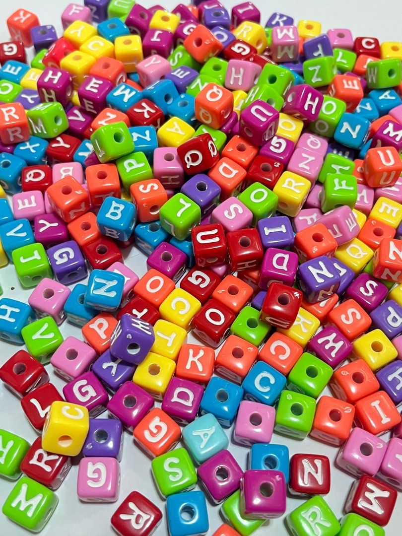 Assorted Letters for Charm Beads (Category: Craft Supplies & Tools) located in Manila. Submitted by hellostellaa (Listing ID 1425529103, Image 2). Description: Complete letters of Alphabet Random Colors.