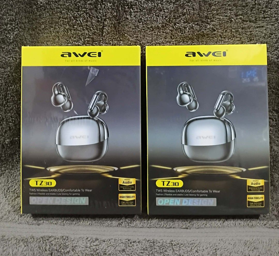 Awei TZ30 TWS Wireless Earbuds (Category: Earphones) located in Manila. Submitted by chinggayg.190 (Listing ID 1425530392, Image 2). Description: Awei TZ30 TWS Wireless Earbuds – Small but Powerful! Looking for affordable wireless earbuds na solid ang sound? Try the Awei TZ30 TWS Earbuds! Compact, stylish, and super comfy gamitin all day. Perfect for music, calls, gaming, or binge watching habang nagcocommute or chill lang sa bahay. ✨ Why you’ll 