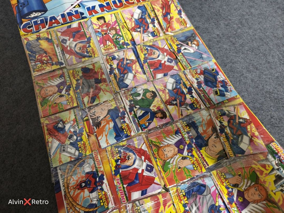 Batang 90s Voltes V Teks 'Complete in Chart' (Category: Vintage Collectibles) located in Manila. Submitted by alvinretro (Listing ID 1425588741, Image 2). Description: FORSALE!!! 90s' VOLTES V TEKS complete in chart. approx 100pcs teks. 4pcs po laman per pack x25 Teks ng Batang 90s' nauso po ito way back 1997 Na nilalaro sa kalye. .
