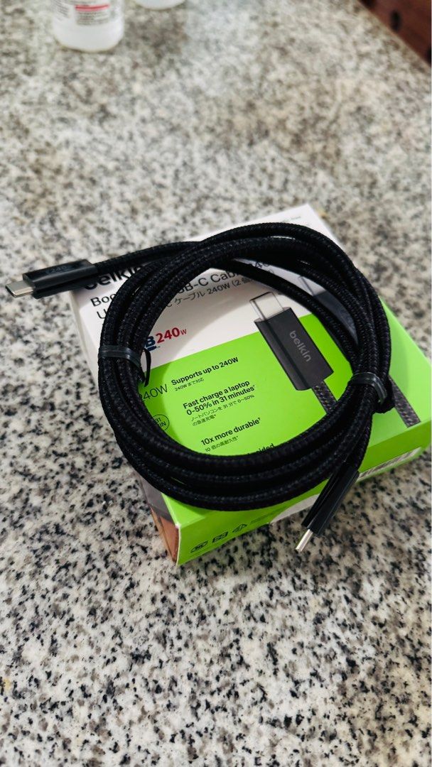 Belkin BoostCharge USB-C to USB-C Cable 240W (Category: Chargers & Cables) located in Lumban. Submitted by miloveditems (Listing ID 1425513998, Image 1). Description: .
