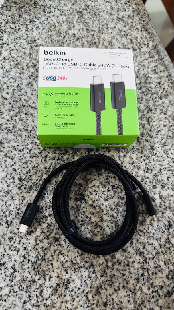 Belkin BoostCharge USB-C to USB-C Cable 240W (Category: Chargers & Cables) located in Lumban. Submitted by miloveditems (Listing ID 1425513998, Image 2). Description: .