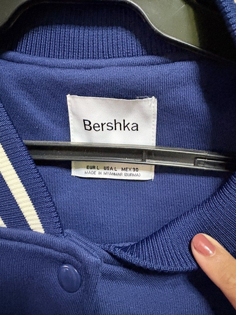 Bershka Varsity Jacket (Category: Coats, Jackets and Outerwear) located in Quezon City. Submitted by besottedph (Listing ID 1425537275, Image 3). Description: Mint condition With minor flaw.