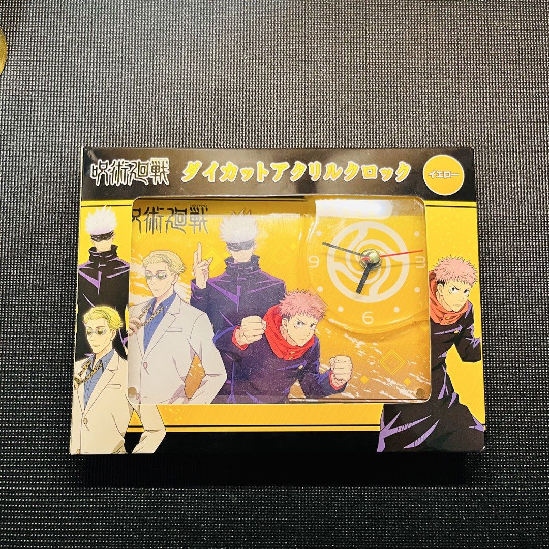 [BIB] Jujutsu Kaisen Acrylic Clock (Category: Toys & Games) located in Puchong. Submitted by pokemerchmy (Listing ID 1425626688, Image 1). Description: condition back in box, open for check functionality .