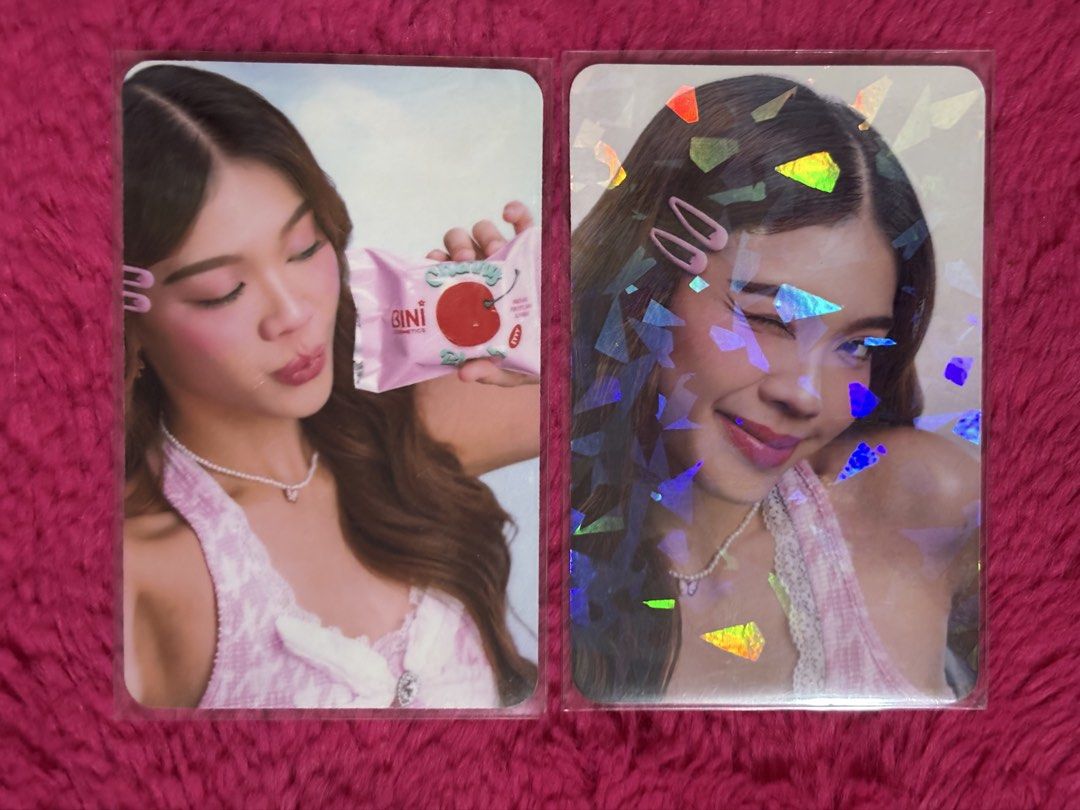 BINI Cosmetics Stacey Photocard PC Holo (Category: Makeup) located in Caloocan City. Submitted by annecchi (Listing ID 1425554862, Image 1). Description: — 400 each — loc: caloocan — payo/flexi dop with nrdp — chat if interested!.