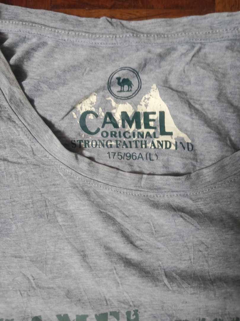 Camel Original T-shirt (Category: Tshirts & Polo Shirts ) located in Marikina City. Submitted by cathdeeee (Listing ID 1425559810, Image 2). Description: M-L SIZE FIT GOOD FABRIC.