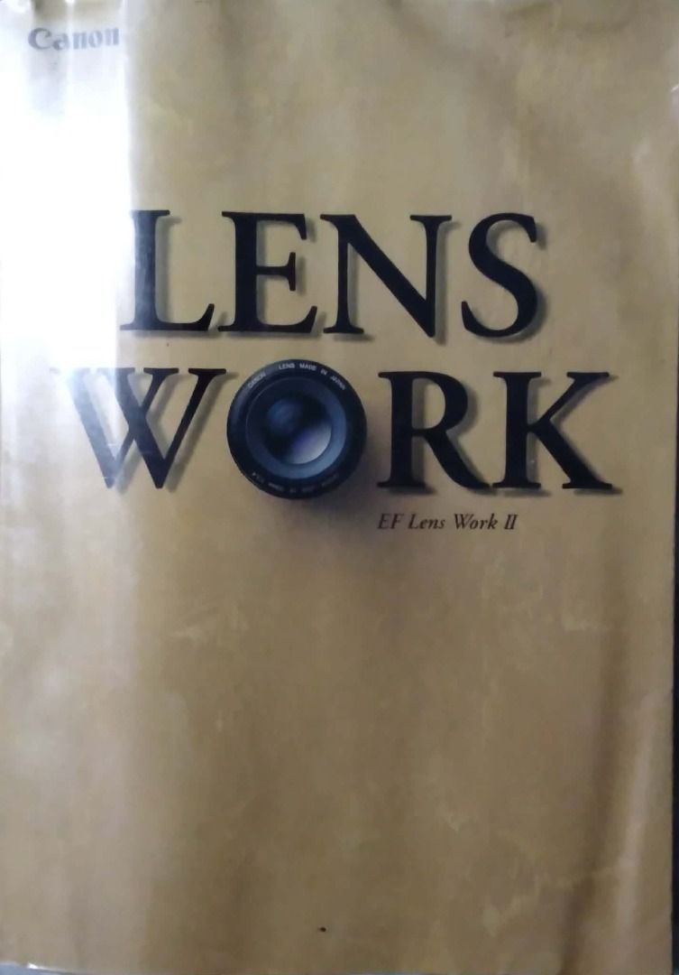 Canon EF Lens Work II (Category: Lens & Kits) located in Makati City. Submitted by skyfall2020 (Listing ID 1425572971, Image 1). Description: Canon EF Lens Work II book. The book features a Canon lens on the cover. It is a great resource for photographers interested in Canon lenses. The book is a great addition to any photography enthusiast's collection..