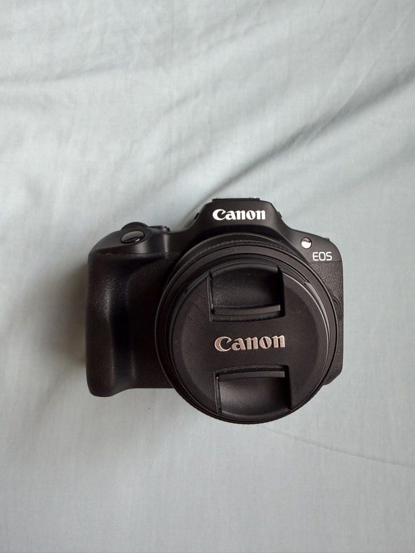 Canon EOS R100 Camera with Lens (Category: Cameras) located in Makati City. Submitted by shopping.acct18_ (Listing ID 1425515688, Image 2). Description: Like new used only thrice! Bought in Henry's Camera Uptown Mall 2/26/25 Complete accessories with box, receipt and FREE silicone case and tempered!.